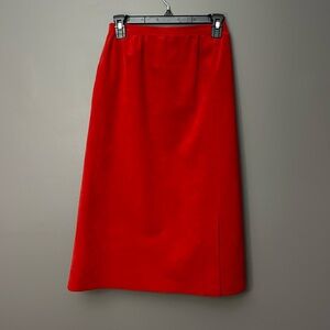 Vintage Abe Schrader 100% Suede Skirt – Red – Size 8